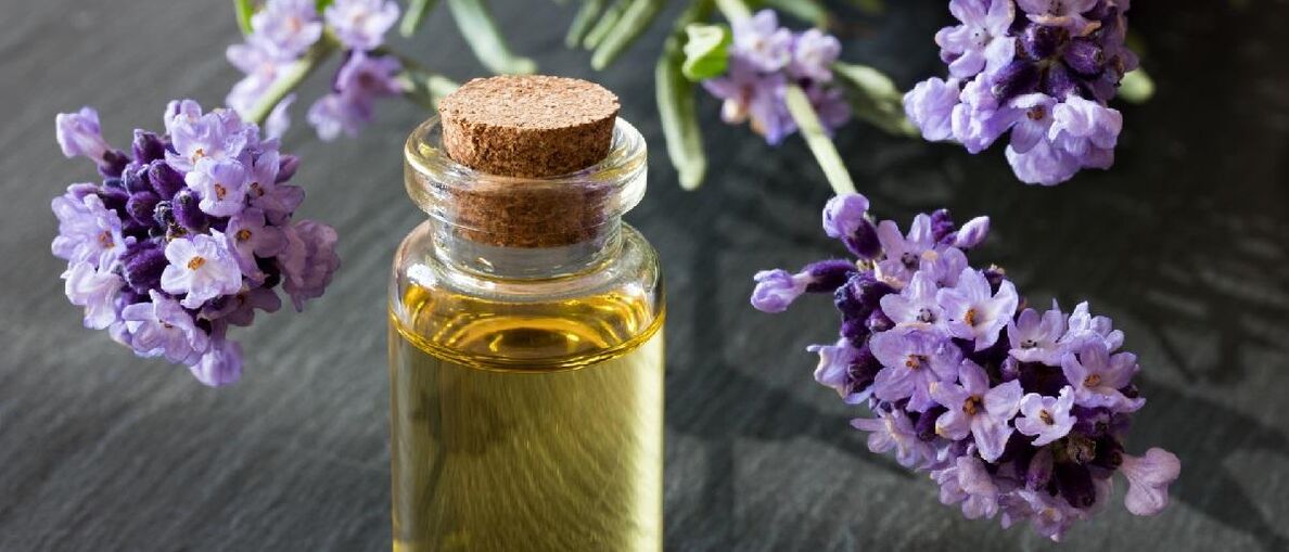 Lavender oil gives a beautiful color