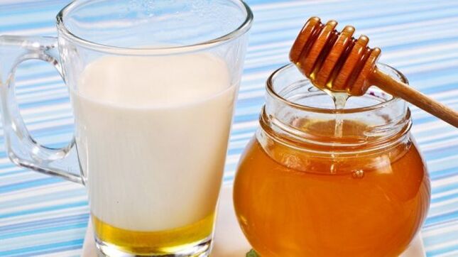 Kefir with honey for hand skin rejuvenating treatment